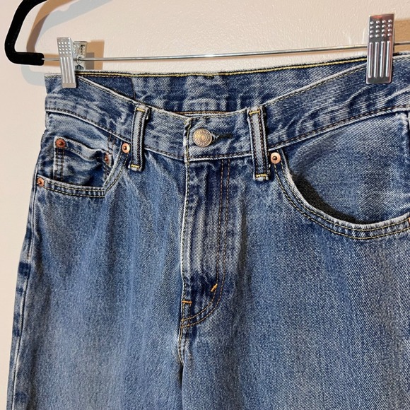 Levis Mens 550 Relaxed Fit Broken In Blue Jeans Worn Denim Light Wash Size 29x34 - Picture 7 of 16